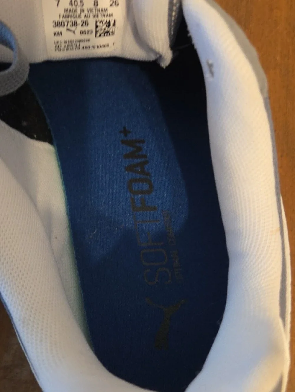 Puma  Gray and White Lace-Up Sneakers